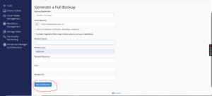 How to Generate a cPanel Backup and Send It to a Remote FTP Server