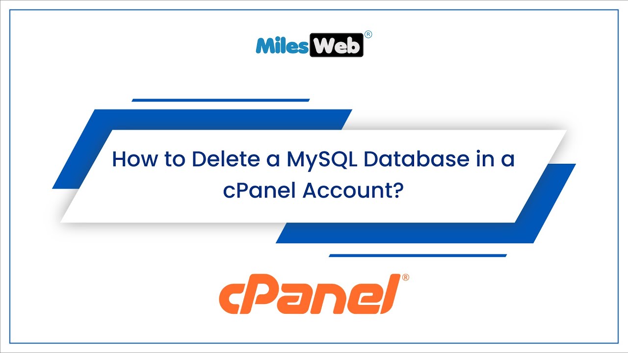 How to Delete a MySQL Database in cPanel