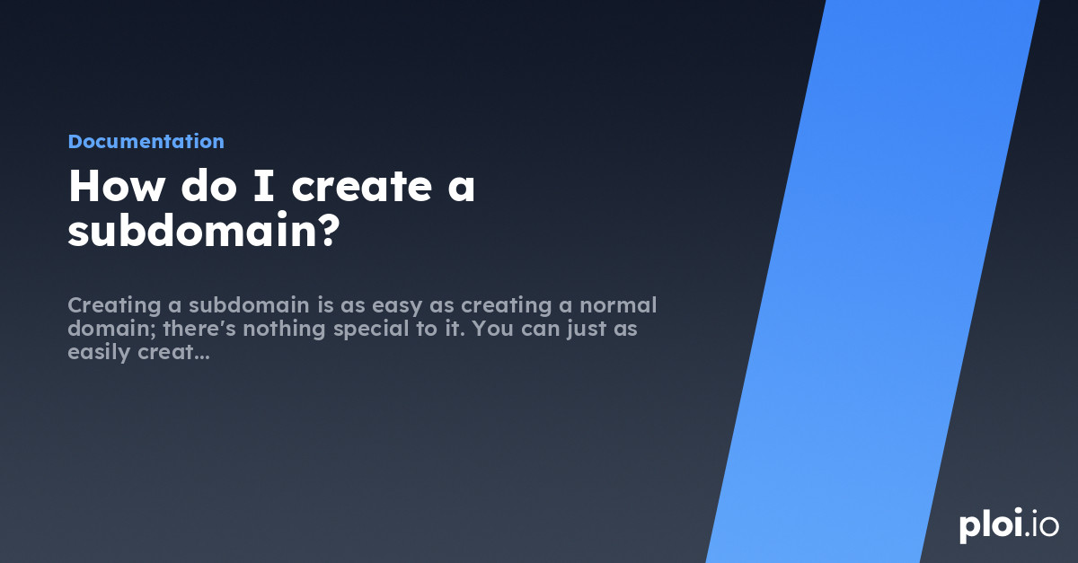 How to Create a Subdomain in cPanel