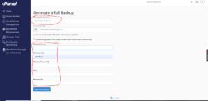 How to Generate a cPanel Backup and Send It to a Remote FTP Server