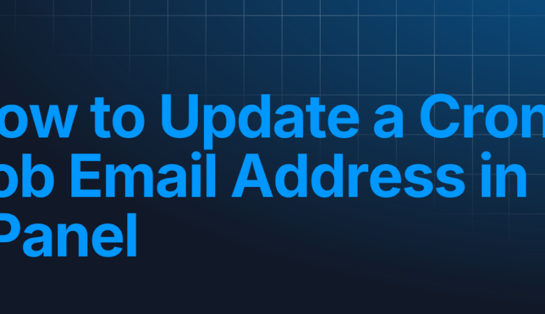 How to Update a Cron Job Email Address in cPanel