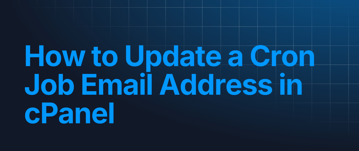 How to Update a Cron Job Email Address in cPanel