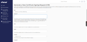 How to Generate a Certificate Signing Request (CSR) in cPanel