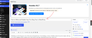 How to Write and Publish Your First Blog Post in WordPress
