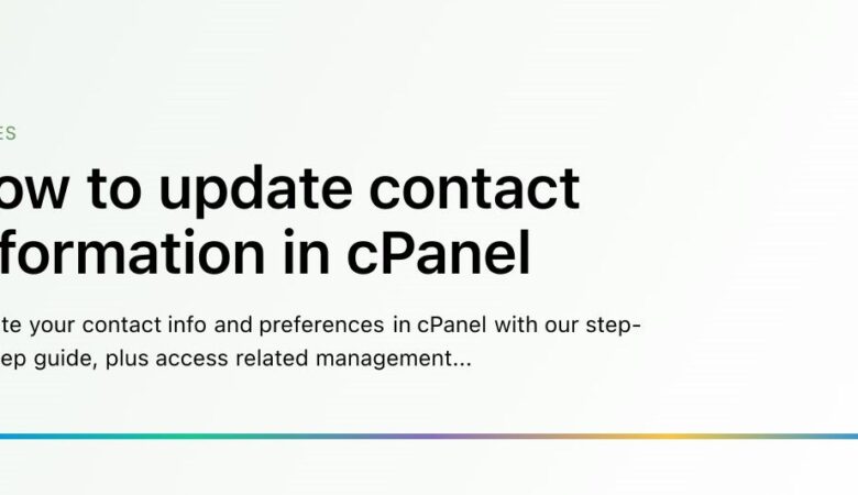How to Update cPanel Contact Information and Receive Resource Limit Notifications